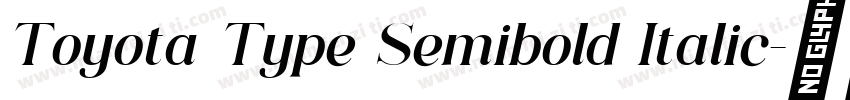 Toyota Type Semibold Italic字体转换